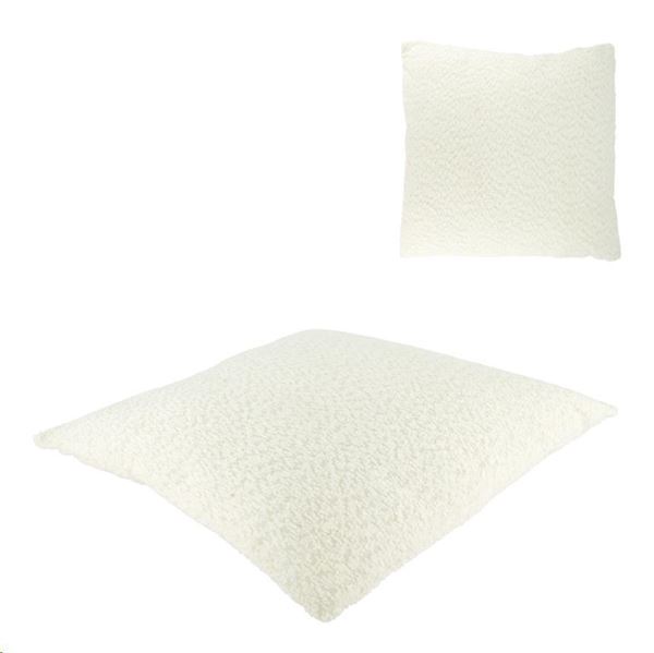 CUSCINO POLIESTERE 45X45X8CM BIANCO SPORCO