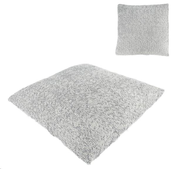 CUSCINO POLIESTERE 45X45X8CM GRIGIO CHIARO