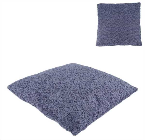 CUSCINO POLIESTERE 45X45X8CM BLU