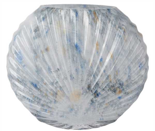 VASE GLASS SHELL SOLID COLOR MULTI LUN.23CM X LAR.7CM X ALT.