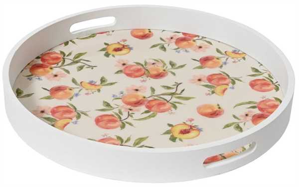 VASSOIO ROTONDO PESCHE CM.35X35X4H
