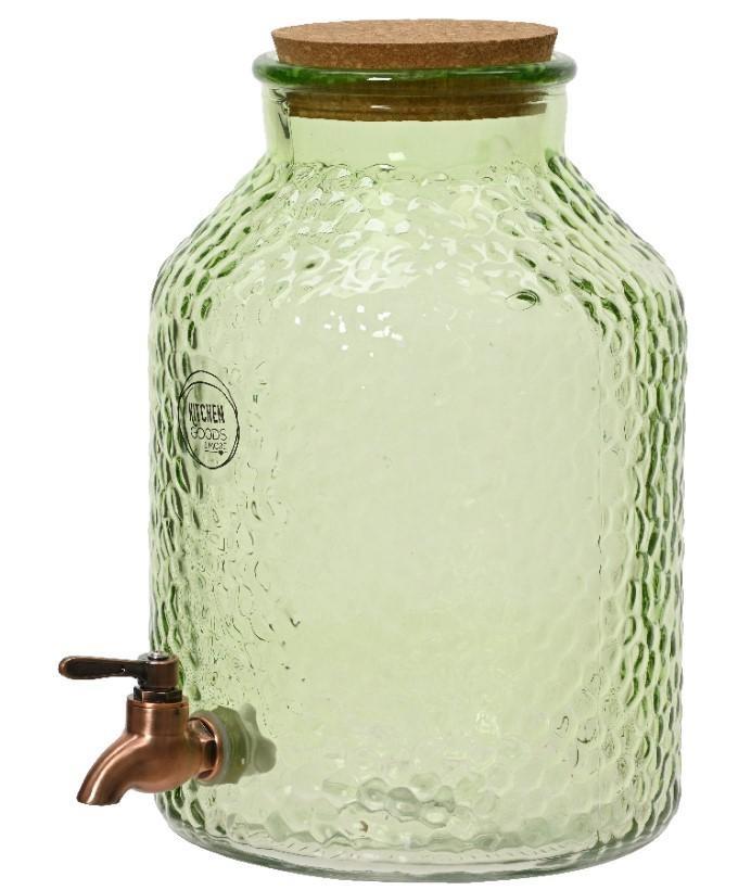 WATER TAP JAR GLASS SPRAY COLOR CORK LID, PP HYDROVALVE LIGH