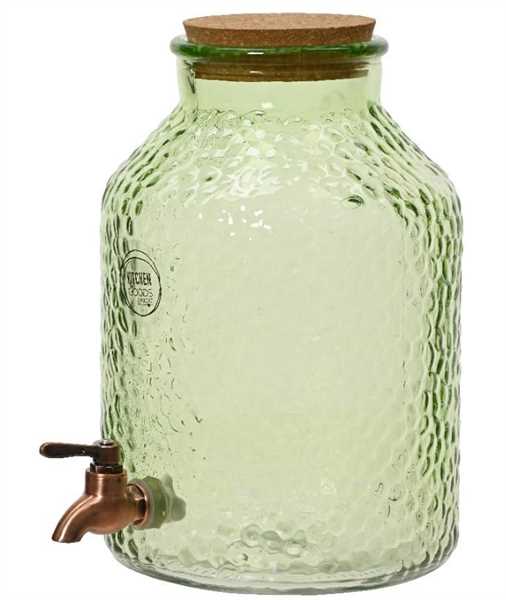 WATER TAP JAR GLASS SPRAY COLOR CORK LID, PP HYDROVALVE LIGH