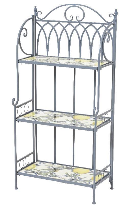 RACK SORRENTO IRON OUTDOOR BLUE LUN.31.5CM X LAR.58CM X ALT.