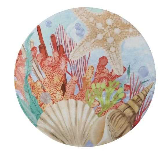 PIATTO PIANO OCEANO MELAMINA CM.D27X2H