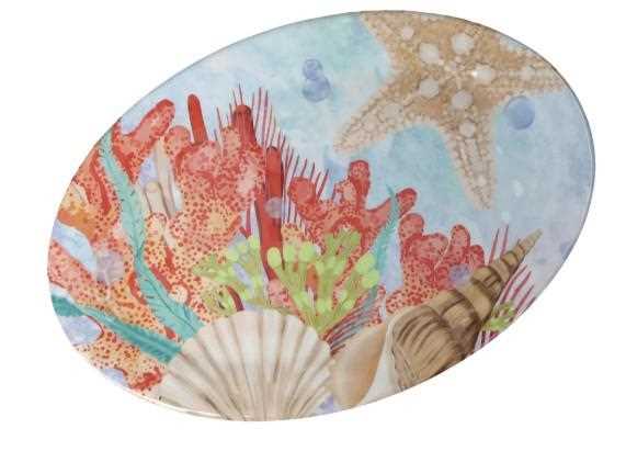 VASSOIO OVALE OCEANO MELAMINA CM.35X25X2H