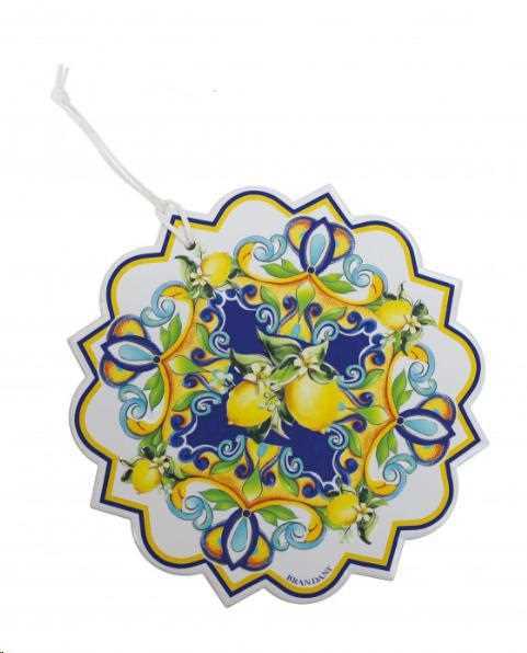 DECORATION CITRUS CERAMICA/SUGHERO BIANCO CM.D20