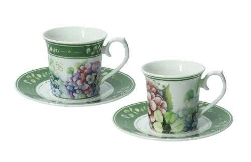 SET 2PZ TAZZINA CAFFE' FLORA NEW BONE CHINA
