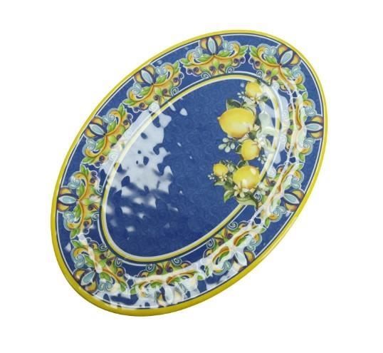 VASSOIO OVALE CITRUS BLU MELAMINA CM.50X36
