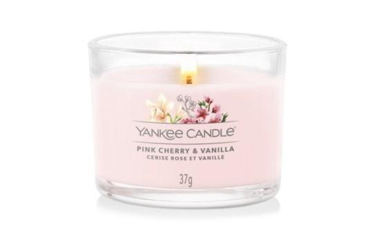 FILLED VOTIVE PINK CHERRY VANILLA