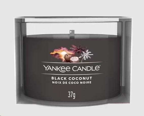 FILLED VOTIVE BLACK COCONUT