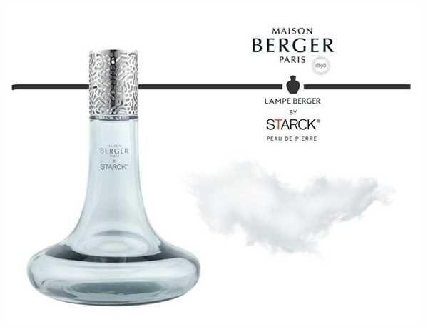 LAMPE BERGER BY STARCK GRIGIA CON 500ML PEAU DE PIERRE