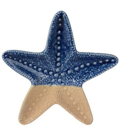 PIATTO DECORATIVO STELLA MARINA PORCELLANA CM.25X24X2,5H