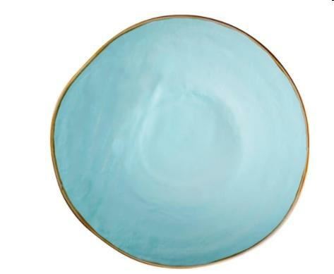 PIATTO PIANO IN GRES LINEA MEDITERRANEO TURCHESE CM.Ø28