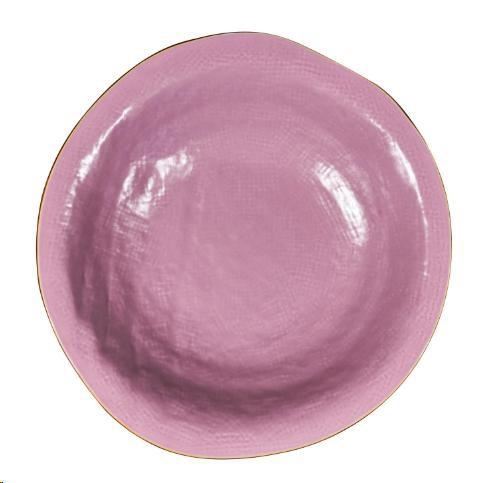 PIATTO FONDO MEDITERRANEO IN GRES ROSA CM.Ø24