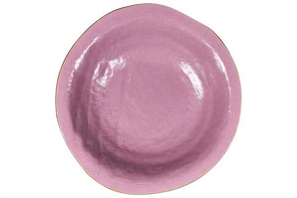 PIATTO FONDO MEDITERRANEO IN GRES ROSA CM.Ø24