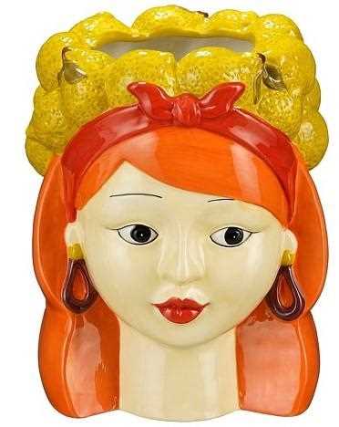 VASO FUNNY GIRL CM.D19,5X24,5H GIALLO
