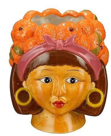 VASO FUNNY GIRL  CM.D20X22H ARANCIONE