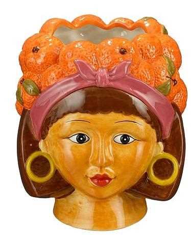 VASO FUNNY GIRL  CM.D20X22H ARANCIONE