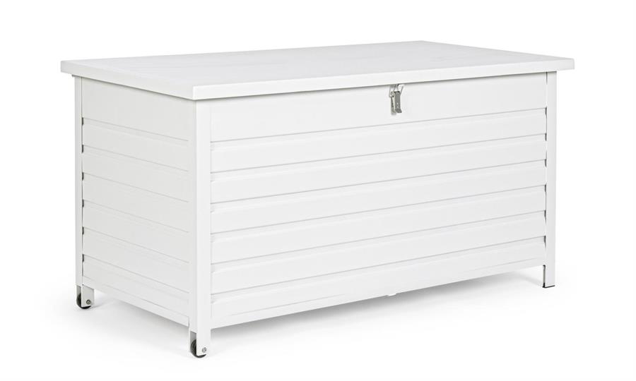 BAULE P/CUSCINI CON RUOTE ATLANTIC BIANCO CM.141X73X74H.
