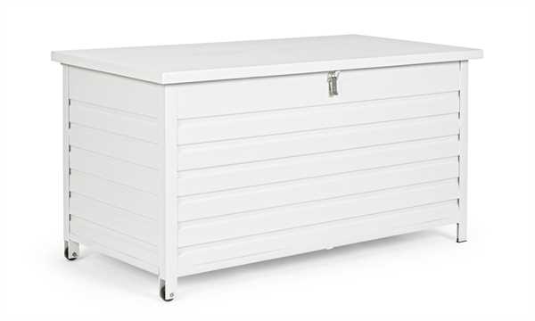 BAULE P/CUSCINI CON RUOTE ATLANTIC BIANCO CM.141X73X74H.