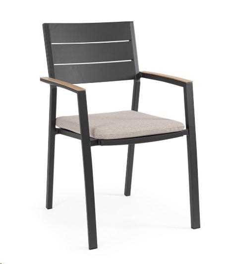 SEDIA C-BR C-C ZELMAR ANTRACITE YK13 CM.58,5X55,5X90H