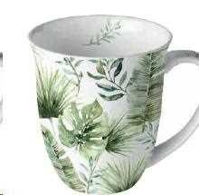 MUG 0.4 L JUNGLE LEAVES WHITE