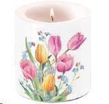 CANDELA PICCOLA TULIPS BOUQUET D.7,5 H.9