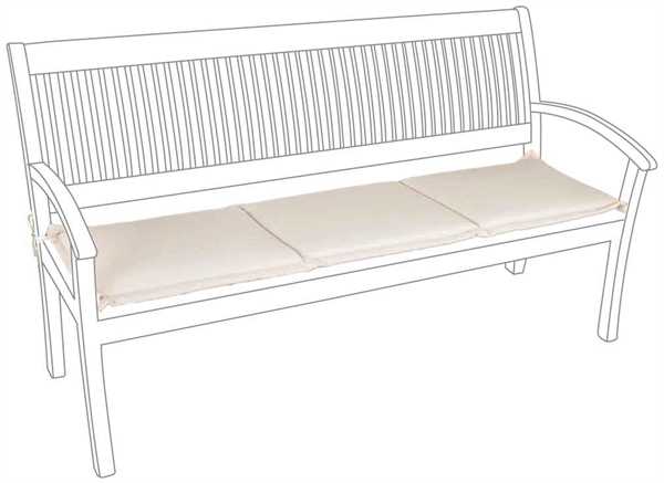 CUSCINO SEDUTA PANCA 3POSTI SPUN NATURALE CM150x45X5