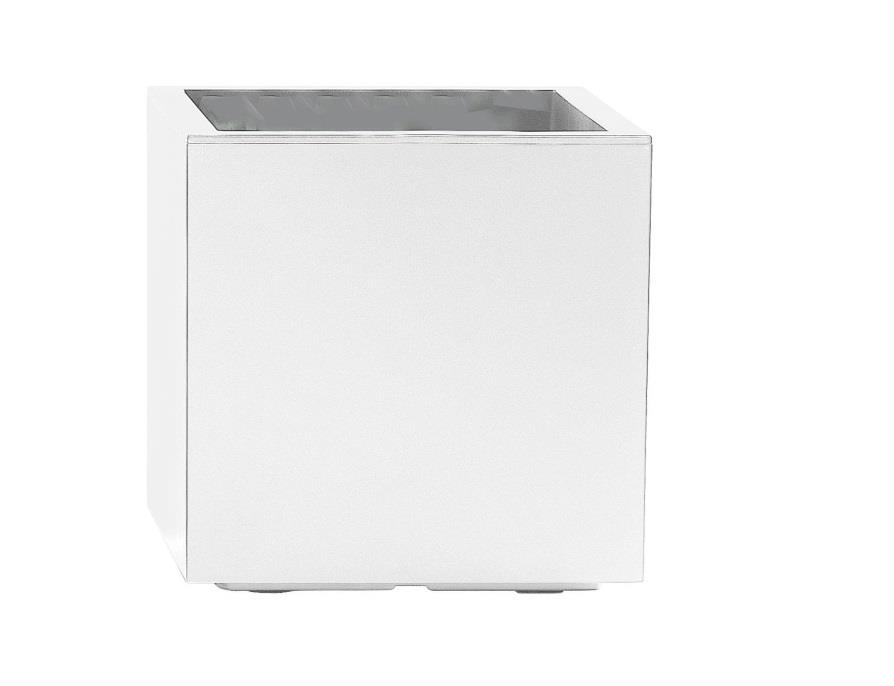 VASO CON RUOTE DA ESTERNO KEBE BIANCO CM.40x40x40H
