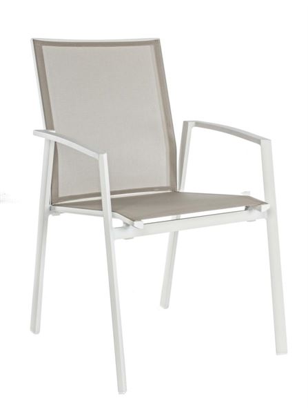 SEDIA CON BRACCIOLI DA ESTERNO CRUISE BIANCO CM.57X57X87,5H