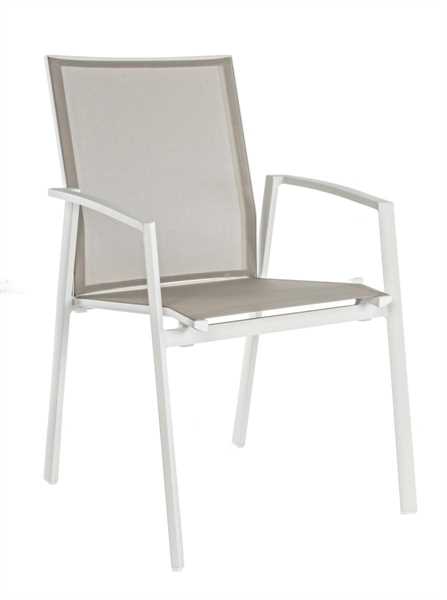 SEDIA CON BRACCIOLI DA ESTERNO CRUISE BIANCO CM.57X57X87,5H