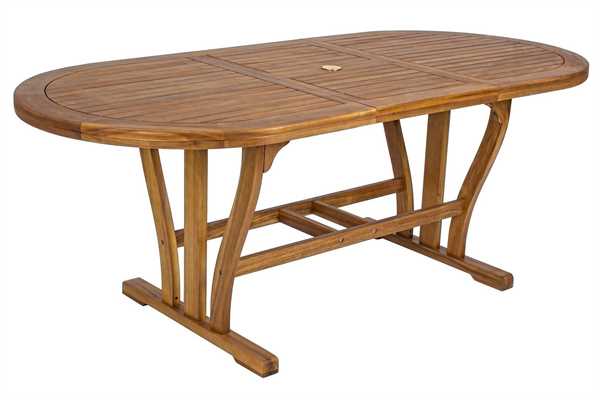 TAVOLO DA ESTERNO ALLUNGABILE OVALE NOEMI CM.150/200X90X74H