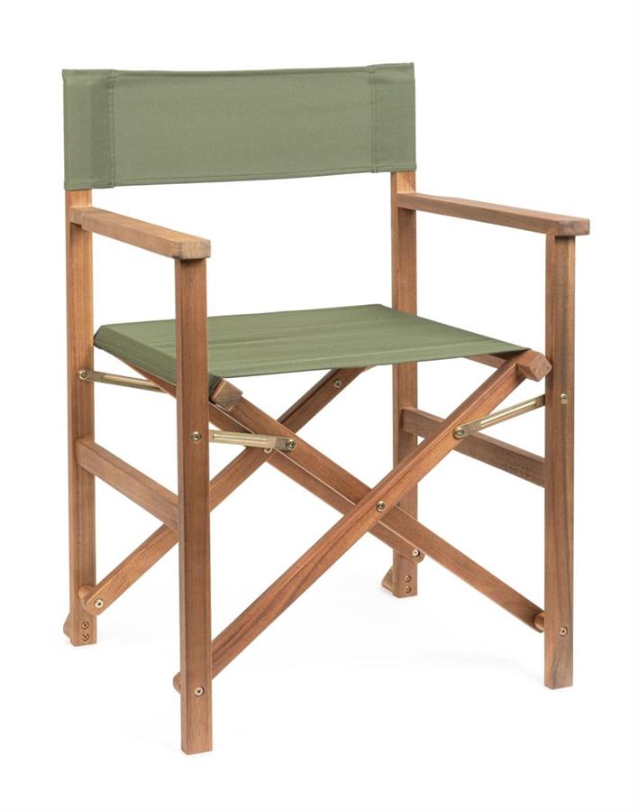 SEDIA REGISTA NOEMI IN ACACIA VERDE MUSCHIO CM.52X59X83H.