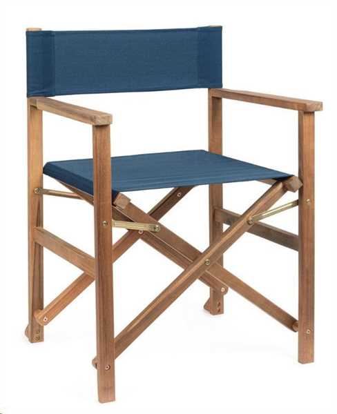 SEDIA REGISTA NOEMI IN ACACIA BLU CM.52X59X83H.