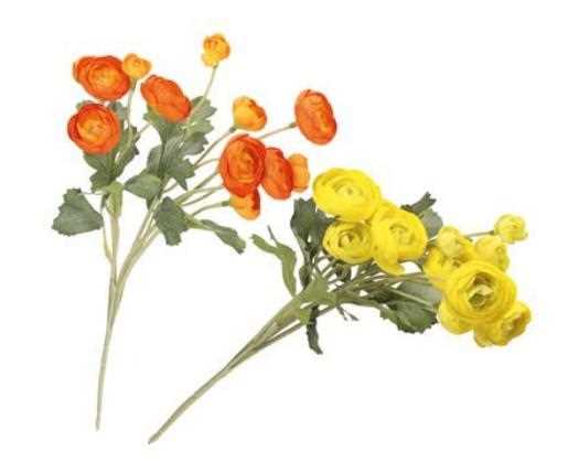 RANUNCOLO A MAZZO CM.38H 2 COLORI ASSORTITI