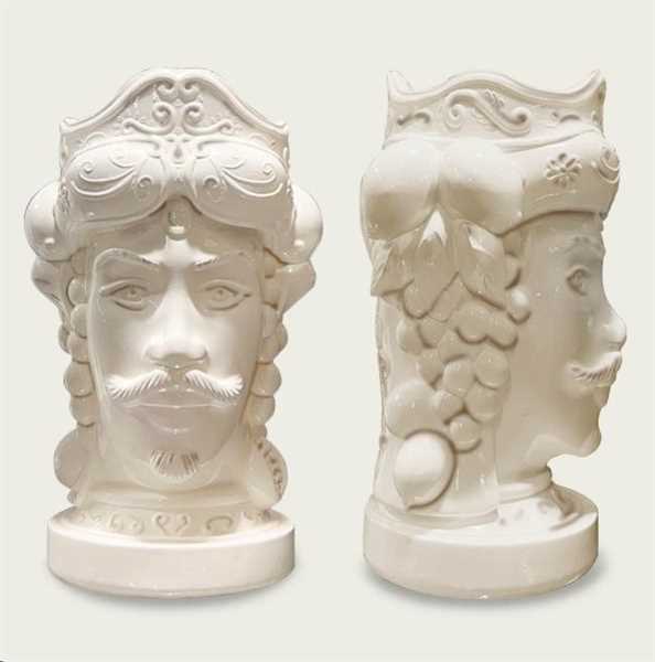 TESTA UOMO VINTAGE CM.19X35H BIANCO