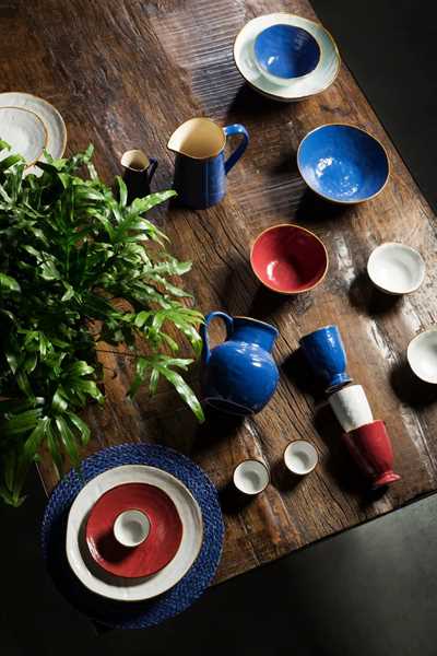 PIATTO PIANO MEDITERRANEO IN GRES ROSSO CM.Ø28