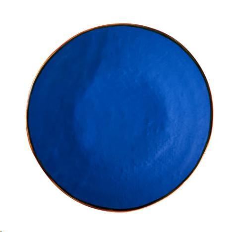 PIATTO DESSERT MEDITERRANEO IN GRES BLU CM.Ø20