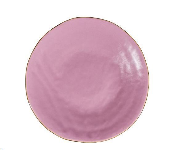 PIATTO DESSERT MEDITERRANEO IN GRES ROSA CM.Ø20