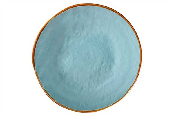PIATTO DESSERT MEDITERRANEO IN GRES CELESTE CM.Ø20