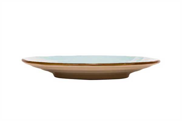 PIATTO DESSERT MEDITERRANEO IN GRES CELESTE CM.Ø20