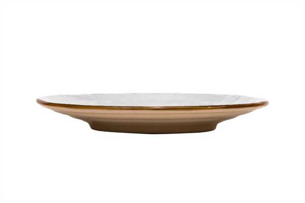PIATTO DESSERT MEDITERRANEO IN GRES BIANCO CM.Ø20