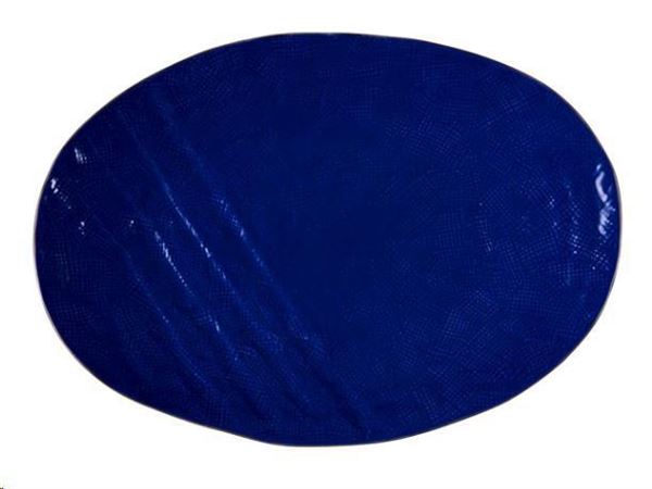 VASSOIO OVALE GRANDE MEDITERRANEO IN GRES CM.40X28 BLU