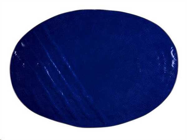 VASSOIO OVALE GRANDE MEDITERRANEO IN GRES CM.40X28 BLU