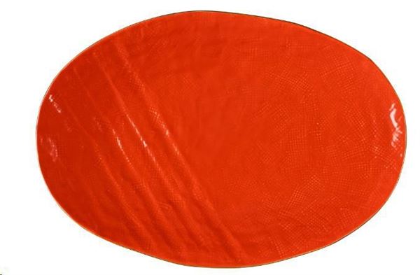 VASSOIO OVALE GRANDE MEDITERRANEO IN GRES ARANCIO CM.40,5X28