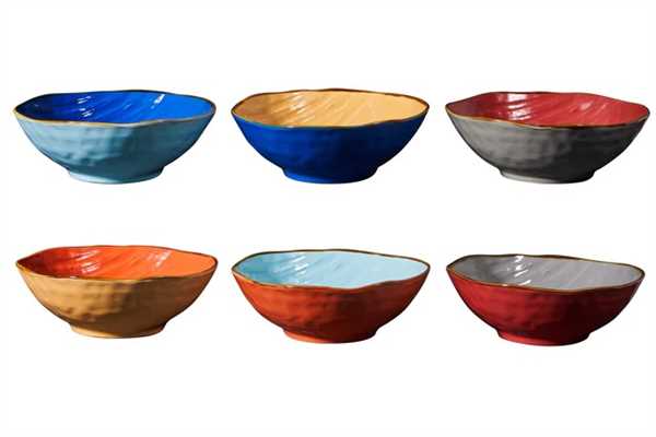 INSALATIERA MEDITERRANEO IN GRES 6 COLORI ASSORTITI CM.Ø27