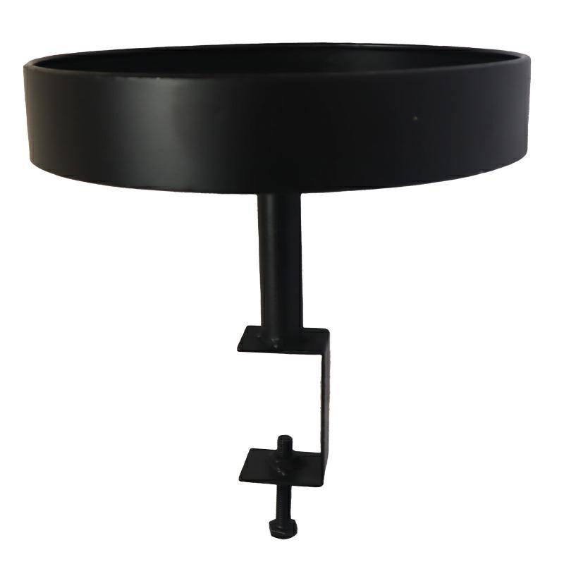 TABLE TRAY METAL Ø27X25.5CM BLACK