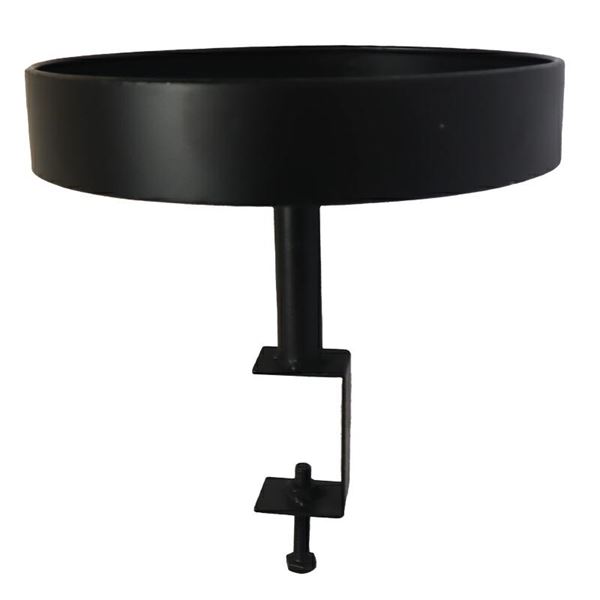TABLE TRAY METAL Ø27X25.5CM BLACK