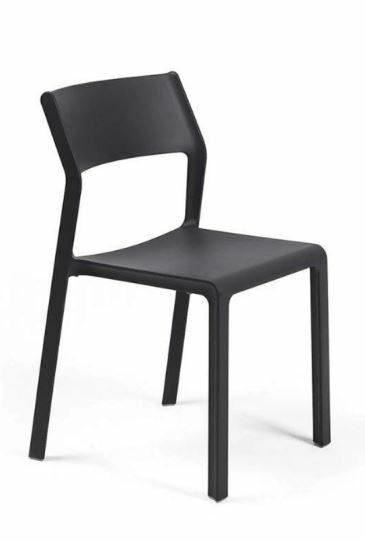 SEDIA IN POLIPROPILENE TRILL BISTROT ANTRACITE CM45,5X52XH83
